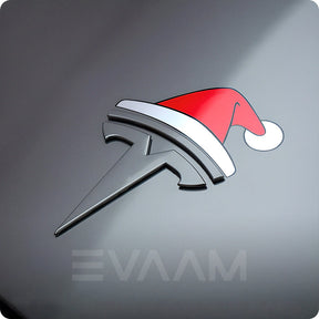 EVAAM® Santa Hat Christmas Car Sticker For Tesla