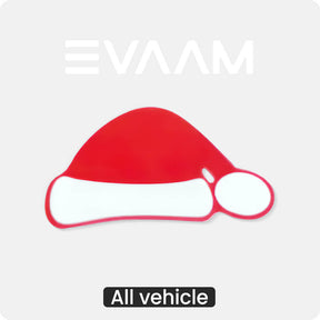 EVAAM® Santa Hat Christmas Car Sticker For Tesla