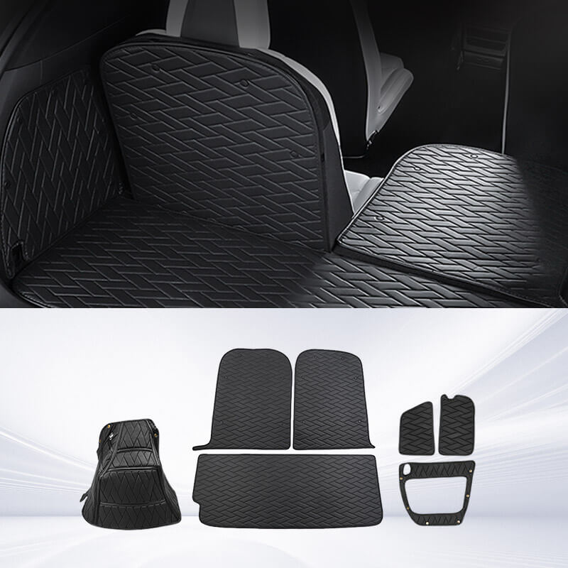 EVAAM® Seat Floor Mats Liners Rear Trunk Mat for Model X