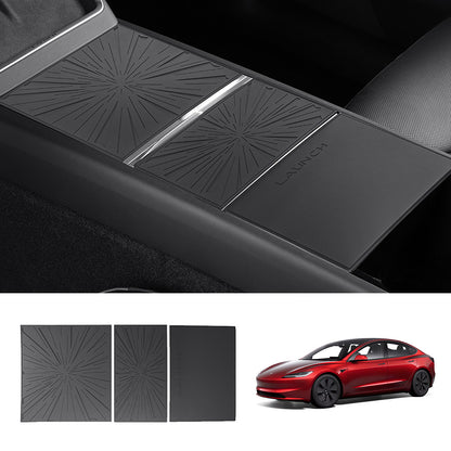 EVAAM® Silicone Center Console Protective Mat for Tesla Model Y Juniper 2025+/Model 3 Highland 2024+ - EVAAM
