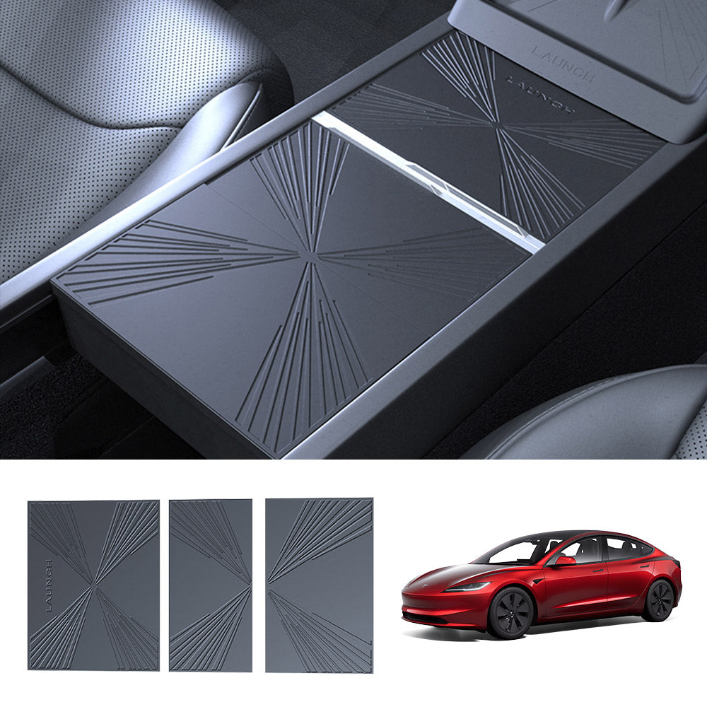 EVAAM® Silicone Center Console Protective Mat for Tesla Model Y Juniper 2025+/Model 3 Highland 2024+