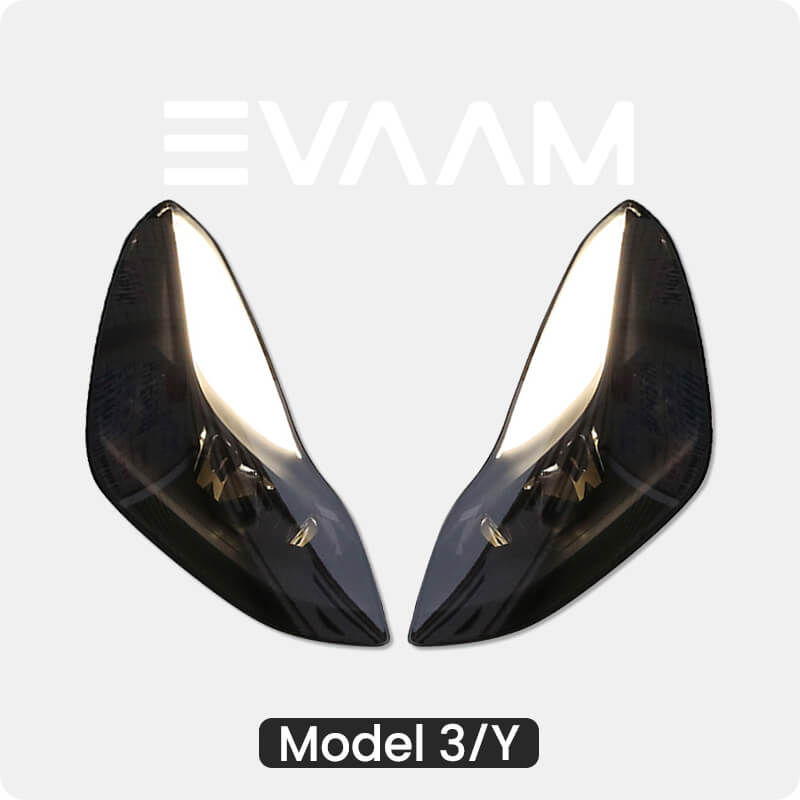 EVAAM™ Smoke Tinted Headlight Protection for Tesla Model 3/Y Accessories - EVAAM