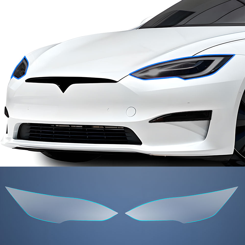 EVAAM® Smoked TPU Full Headlight Taillight Protection For Tesla Model S(2021-2023) - EVAAM