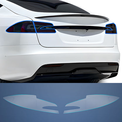EVAAM® Smoked TPU Full Headlight Taillight Protection For Tesla Model S(2021-2023) - EVAAM
