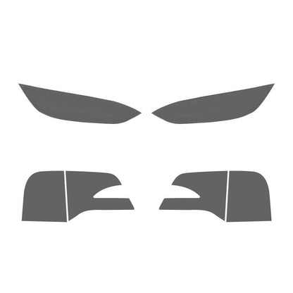 EVAAM® Smoked TPU Full Headlight Taillight Protection For Tesla Model X(2022-2023)