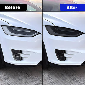 EVAAM® Smoked TPU Full Headlight Taillight Protection For Tesla Model X(2022-2023)