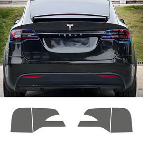 EVAAM® Smoked TPU Full Headlight Taillight Protection For Tesla Model X(2022-2023)