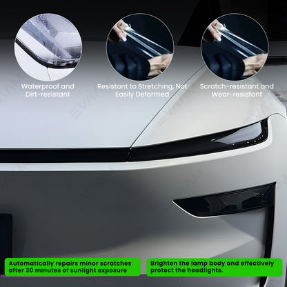 EVAAM® Smoked Tint TPU Headlight and Taillight Protection Film for Tesla Model Y Juniper 2025+ - EVAAM