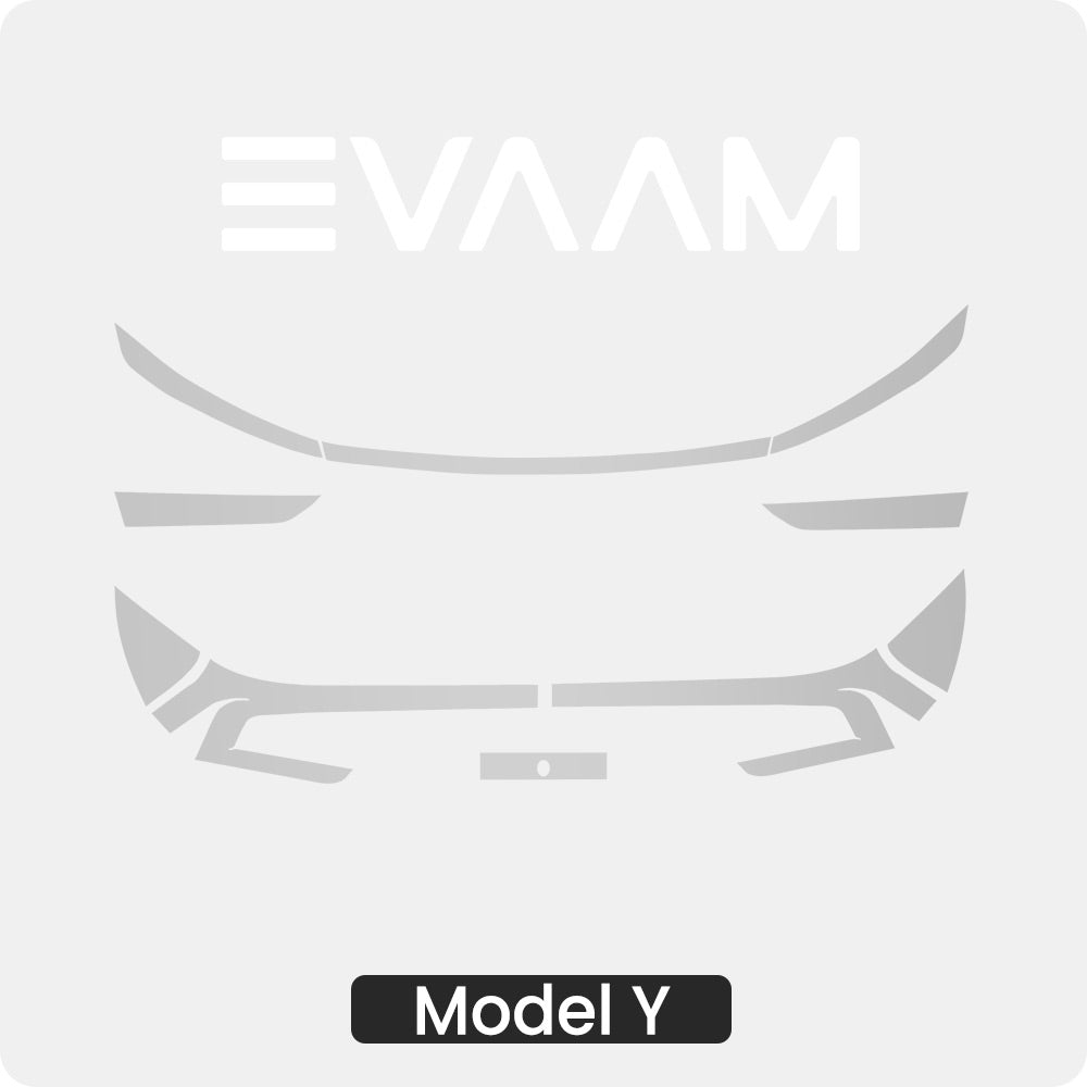 EVAAM® Smoked Tint TPU Headlight and Taillight Protection Film for Tesla Model Y Juniper 2025+