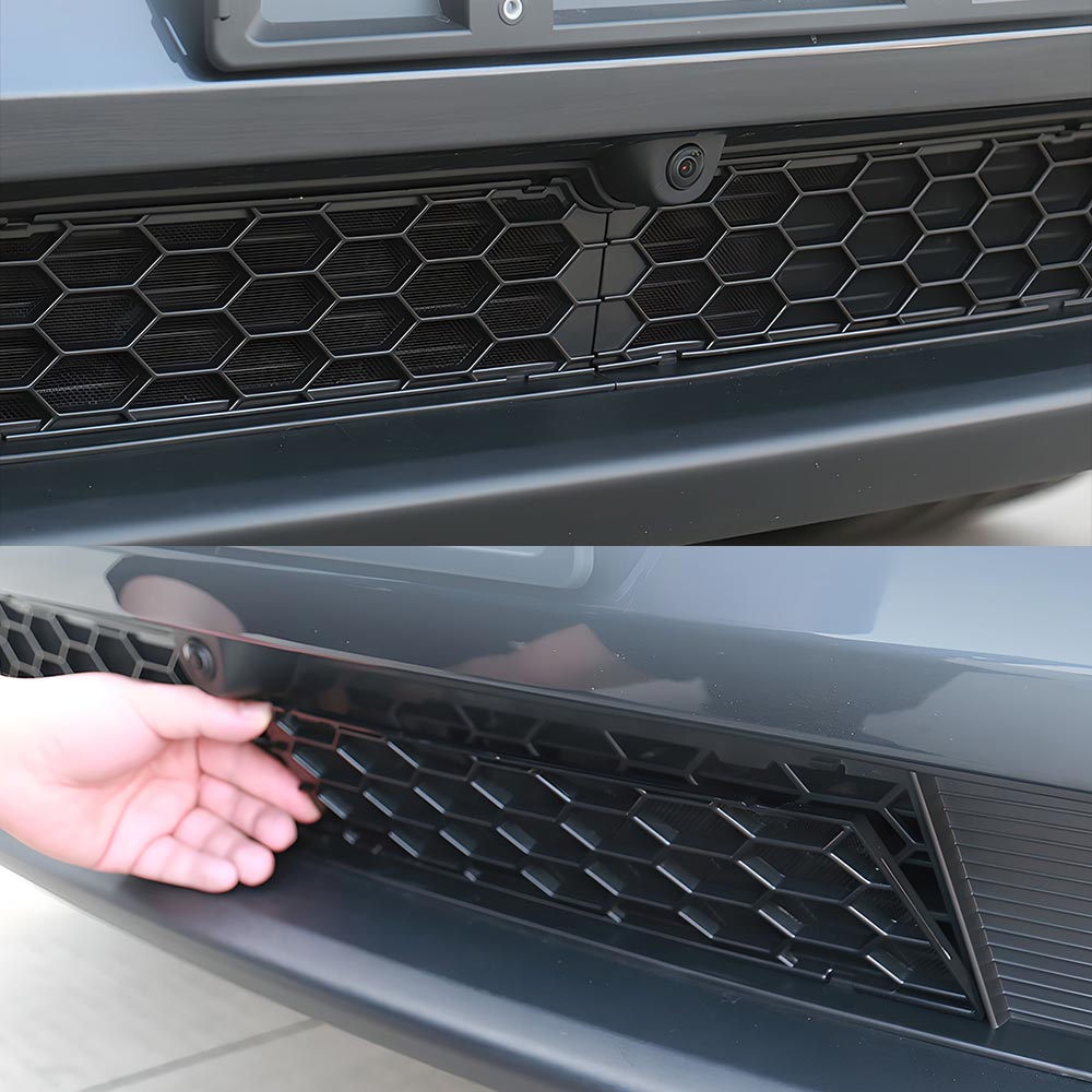 EVAAM® Split Front Bumper Protective Mesh Grill Panel for Tesla Model Y Juniper 2025+ - EVAAM