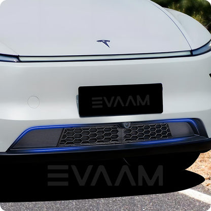 EVAAM® Split Front Bumper Protective Mesh Grill Panel for Tesla Model Y Juniper 2025+ - EVAAM