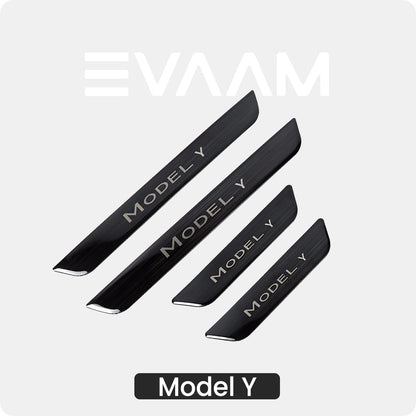EVAAM® Stainless Steel Door Sill Protection Covers for Tesla Model Y Juniper 2025+ - EVAAM