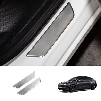EVAAM® Stainless Steel Door Sill Protection Covers for Tesla Model Y Juniper 2025+ - EVAAM