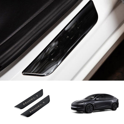 EVAAM® Stainless Steel Door Sill Protection Covers for Tesla Model Y Juniper 2025+ - EVAAM