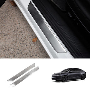 EVAAM® Stainless Steel Door Sill Protection Covers for Tesla Model Y Juniper 2025+ - EVAAM
