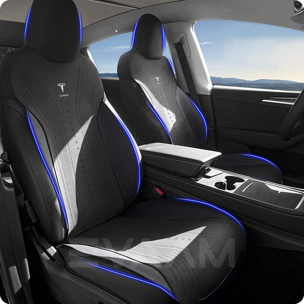 EVAAM® Suede Breathable Seat Cushion For Tesla Model 3/Y - EVAAM