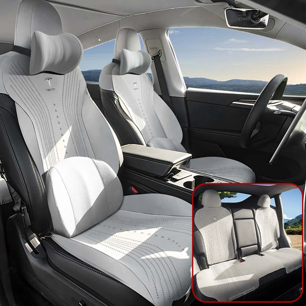 EVAAM® Suede Breathable Seat Cushion For Tesla Model 3/Y - EVAAM