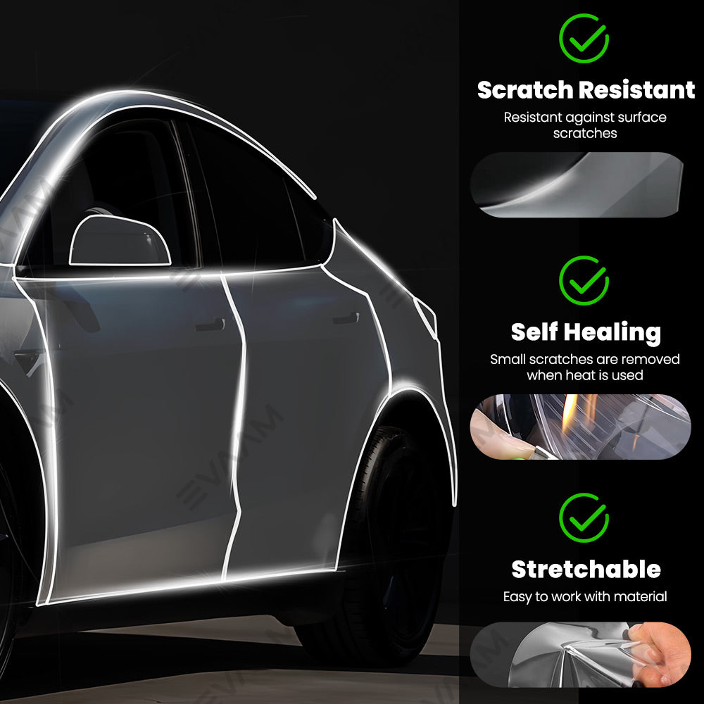 EVAAM® TPU Pre-Cut Invisible Full Car Paint Protection Film (PPF) for Tesla Model Y Juniper 2025+