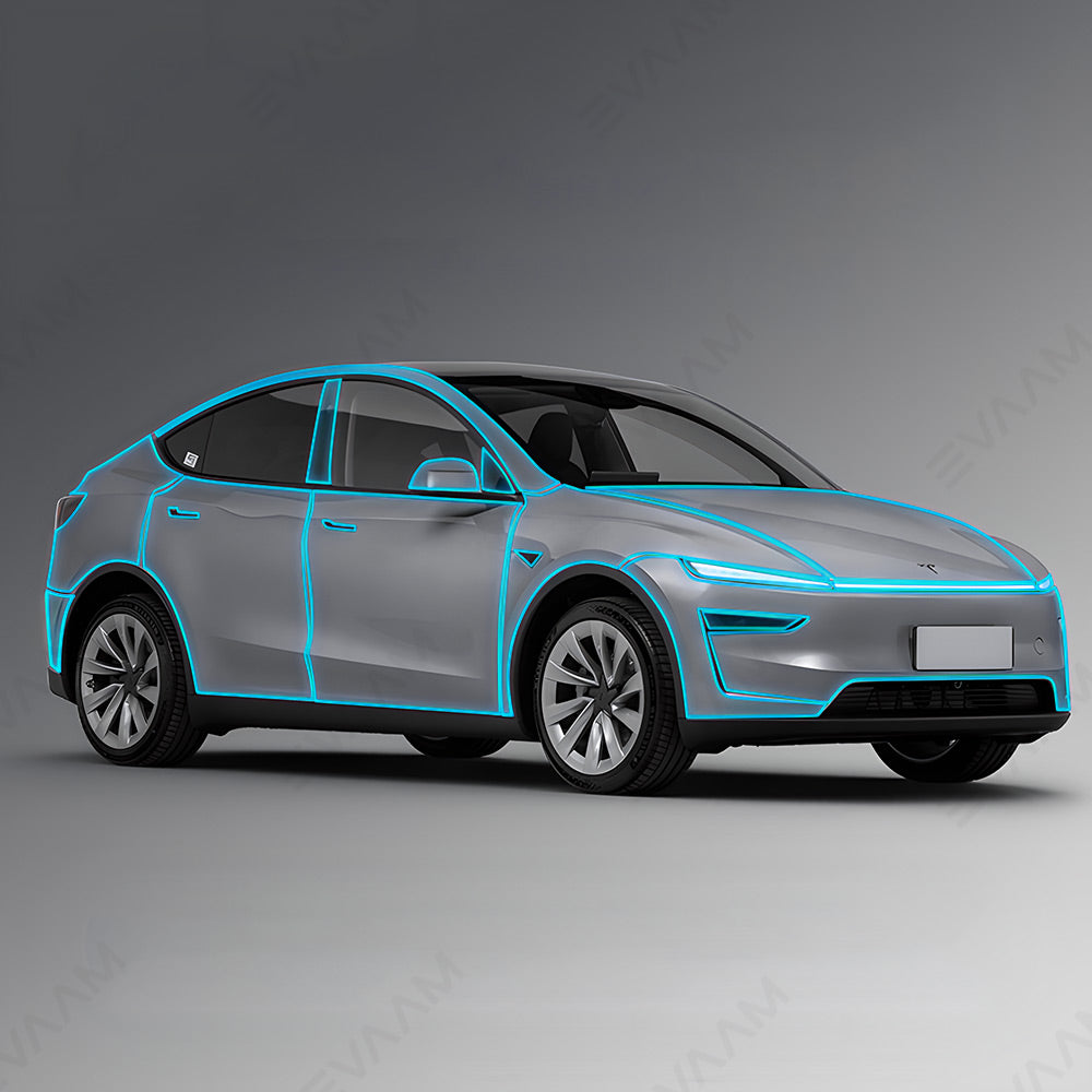 EVAAM® TPU Pre-Cut Invisible Full Car Paint Protection Film (PPF) for Tesla Model Y Juniper 2025+ - EVAAM