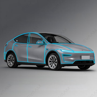 EVAAM® TPU Pre-Cut Invisible Full Car Paint Protection Film (PPF) for Tesla Model Y Juniper 2025+ - EVAAM