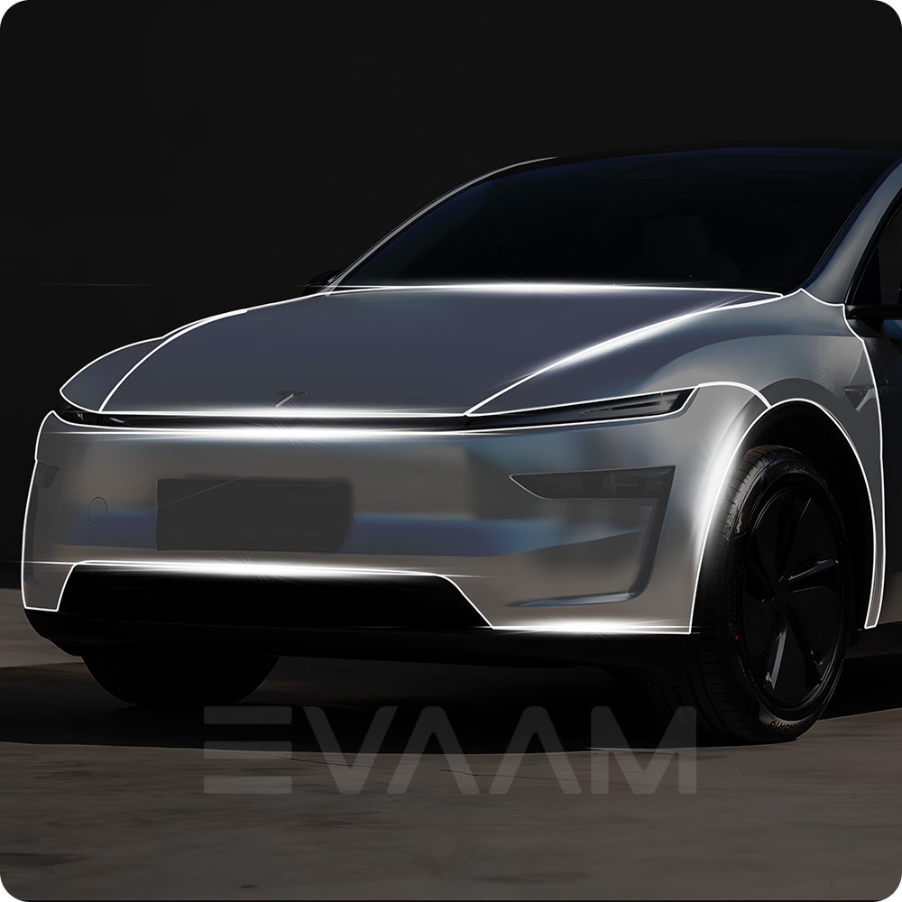 EVAAM® TPU Pre-Cut Invisible Full Car Paint Protection Film (PPF) for Tesla Model Y Juniper 2025+