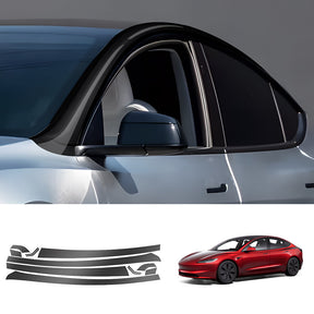 EVAAM® TPU Roof Pillar Delete Wrap for Tesla Model Y Juniper 2025+