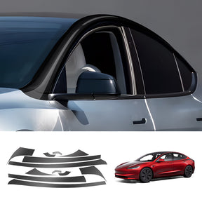 EVAAM® TPU Roof Pillar Delete Wrap for Tesla Model Y Juniper 2025+