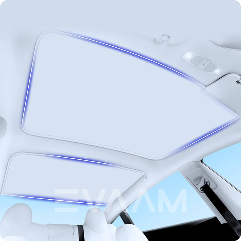 EVAAM™ Tesla Glass Roof Sunshade Gen.2 for Model 3/Y Accessories - EVAAM