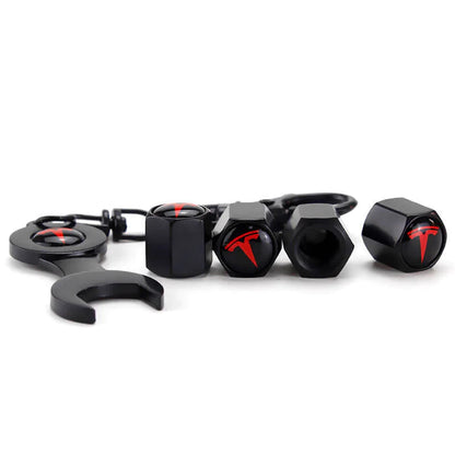 EVAAM® Tesla Tire Valve Stem Cap Cover Kit for Model 3/Y Accessories (4Pcs) [2017-2023] - EVAAM