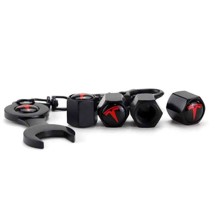 EVAAM® Tesla Tire Valve Stem Cap Cover Kit for Model 3/Y Accessories (4Pcs) [2017-2023] - EVAAM