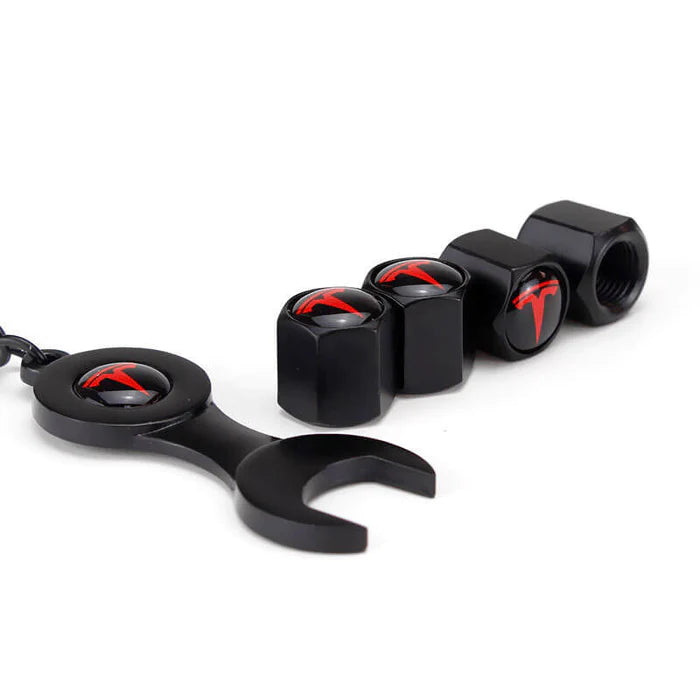 EVAAM® Tesla Tire Valve Stem Cap Cover Kit for Model 3/Y Accessories (4Pcs) [2017-2023] - EVAAM