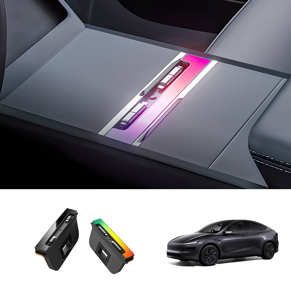 EVAAM® USB HUB Center Console Adapter Docking Station With Ambient Light for Model Y Juniper/Model 3 Highland - EVAAM