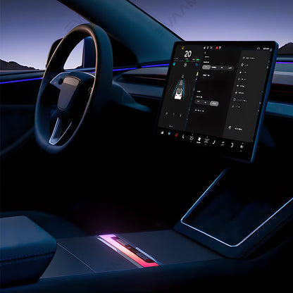 EVAAM® USB HUB Center Console Adapter Docking Station With Ambient Light for Model Y Juniper/Model 3 Highland - EVAAM