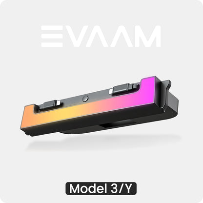 EVAAM® USB HUB Center Console Adapter Docking Station With Ambient Light for Model Y Juniper/Model 3 Highland - EVAAM
