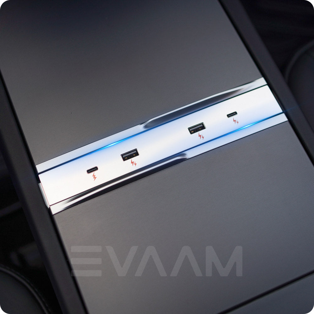 EVAAM® USB Hub Central Control Expansion Dock For Model 3 Highland & Model Y Juniper