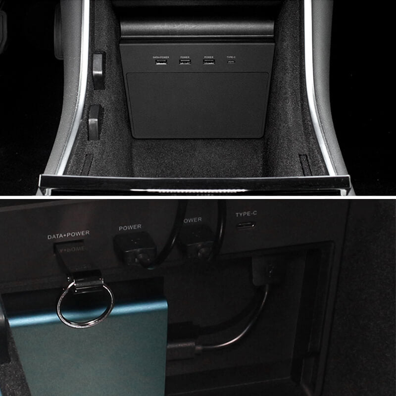 EVAAM® Rear Seat USB Hub Docking Station for Tesla Model 3/Y (2017-2023)