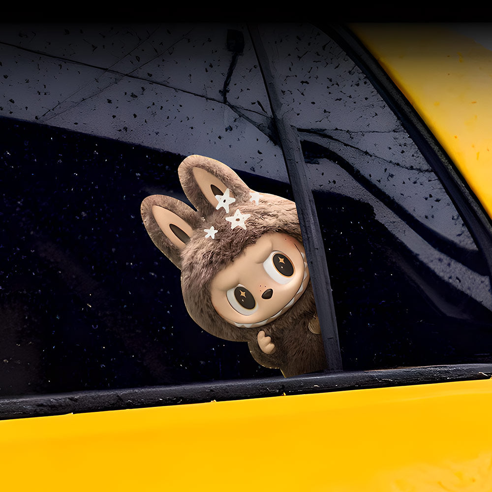 EVAAM® Waterproof Labubu Car Decal Sticker - Fits All Cars - EVAAM