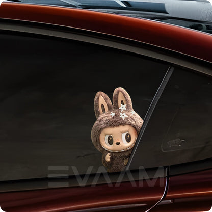 EVAAM® Waterproof Labubu Car Decal Sticker - Fits All Cars - EVAAM