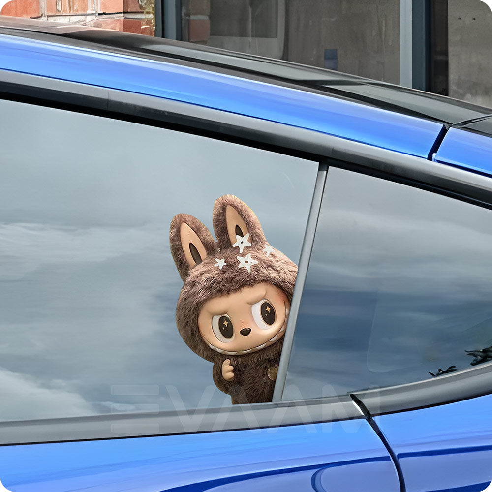 EVAAM® Waterproof Labubu Car Decal Sticker For Tesla All Models - EVAAM