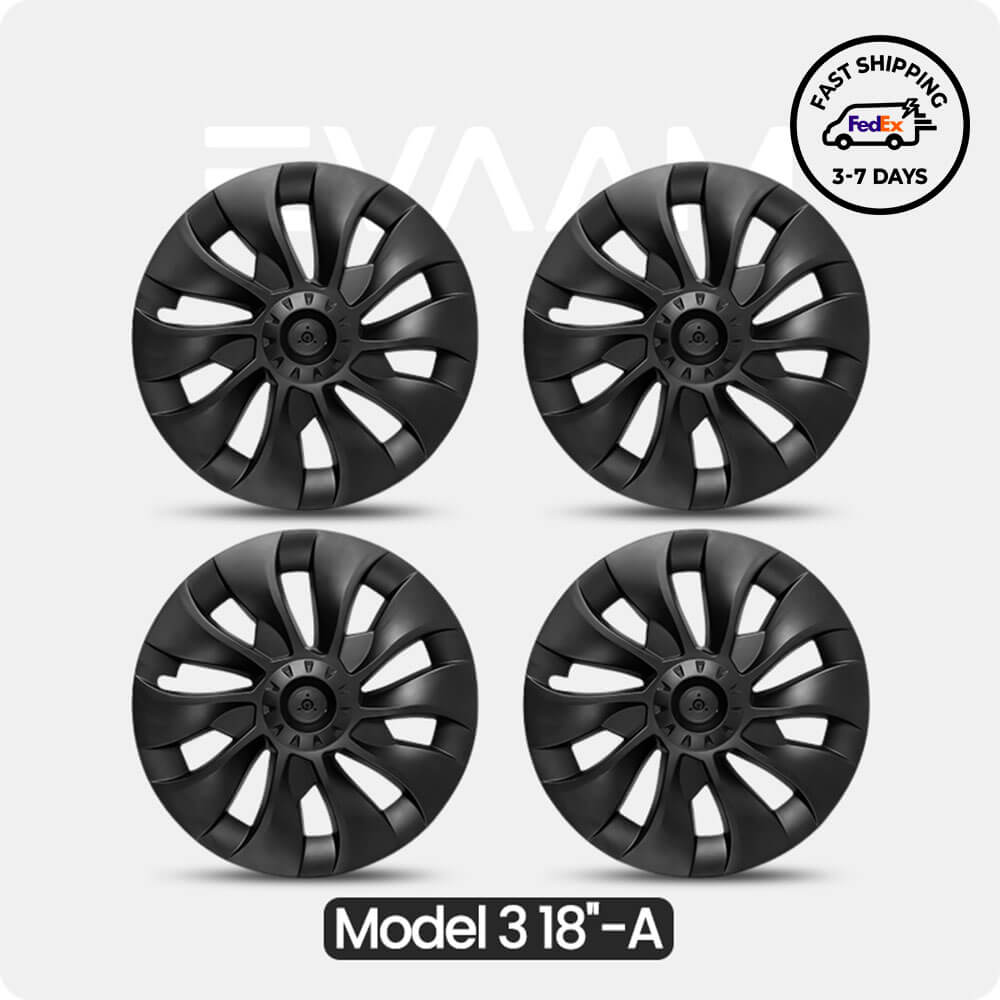 EVAAM® Wheel Covers Hubcap for Tesla Model 3 2017-2023 (4pcs)-Style A