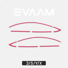 EVAAM® Window Trim Decorative Stickers For Tesla Model 3/Y