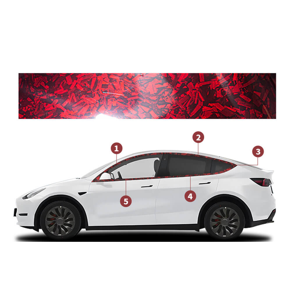 EVAAM® Window Trim Decorative Stickers For Tesla Model 3/Y