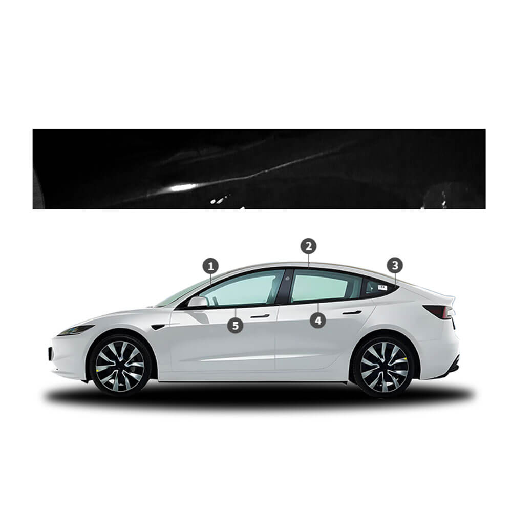 EVAAM® Window Trim Decorative Stickers For Tesla Model 3/Y