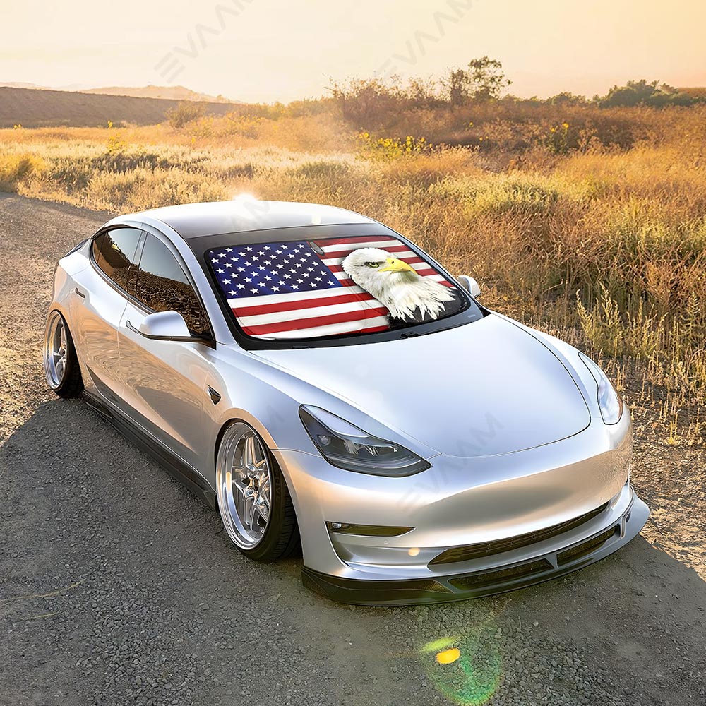 EVAAM® Windshield Glass Sun Shades for Tesla Model 3/Y (2017-2023) - EVAAM