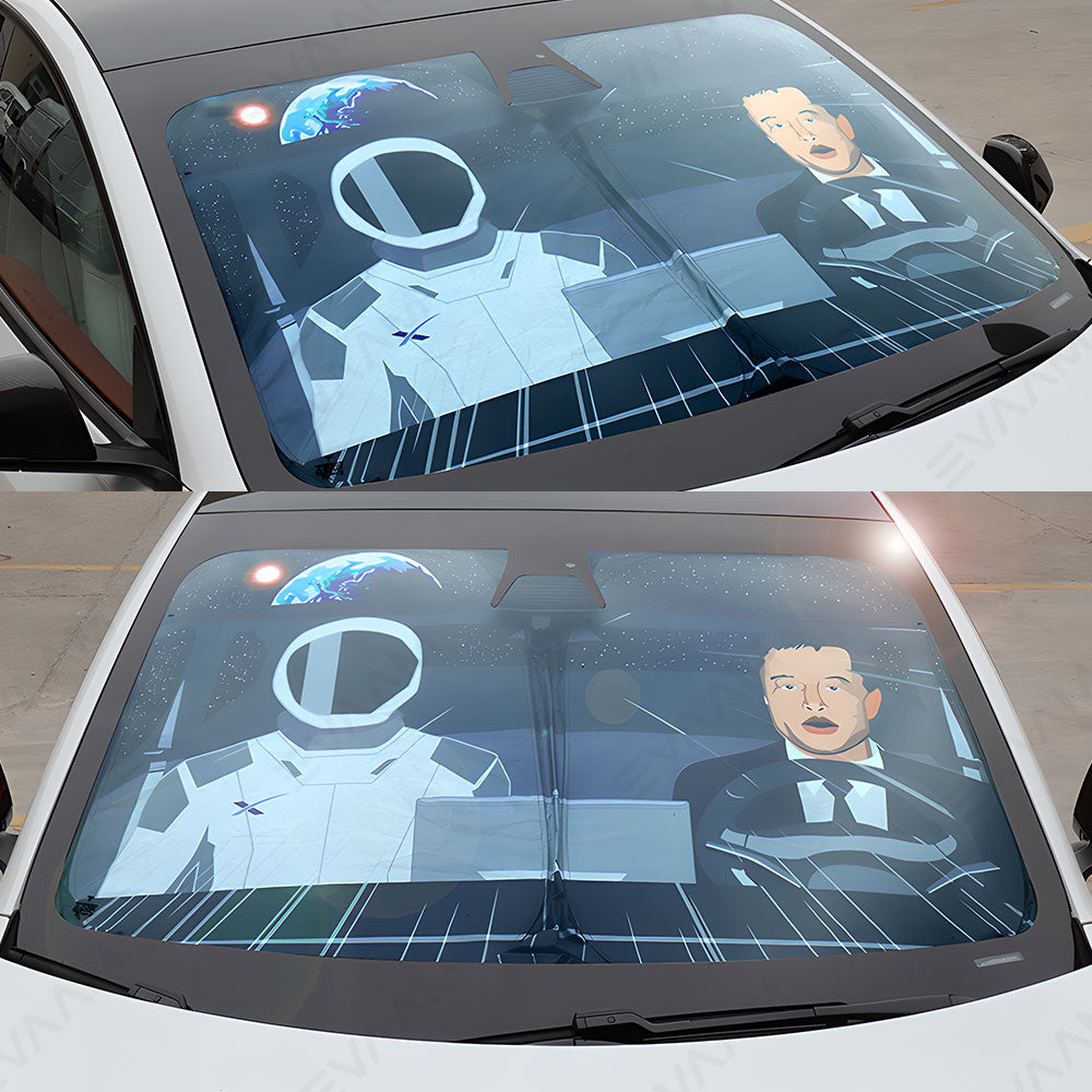 EVAAM® Windshield Glass Sun Shades for Tesla Model 3/Y (2017-2023) - EVAAM