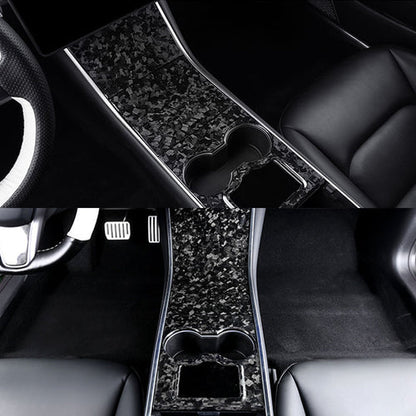 EVAAM® Forged Real Carbon Fiber Center Console Wraps Kit for Tesla Model 3/Y - EVAAM