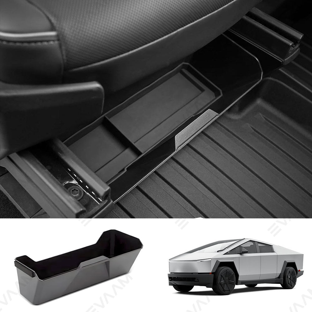 Front Underseat Storage Bin with Silicone Pad for Cybertruck