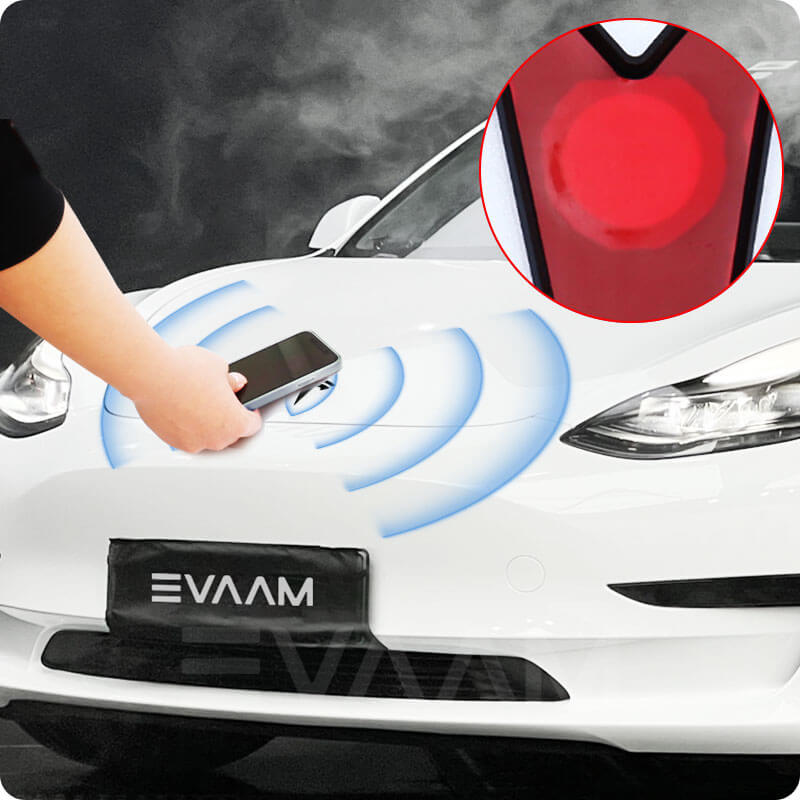 EVAAM® NFC Smart Emblem Front & Rear Badge Decal Wrap Logo Covers for Tesla  Model 3/Y