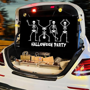 Halloween Trunk Hanging Cloth & Candy Bucket - Fits All Cars