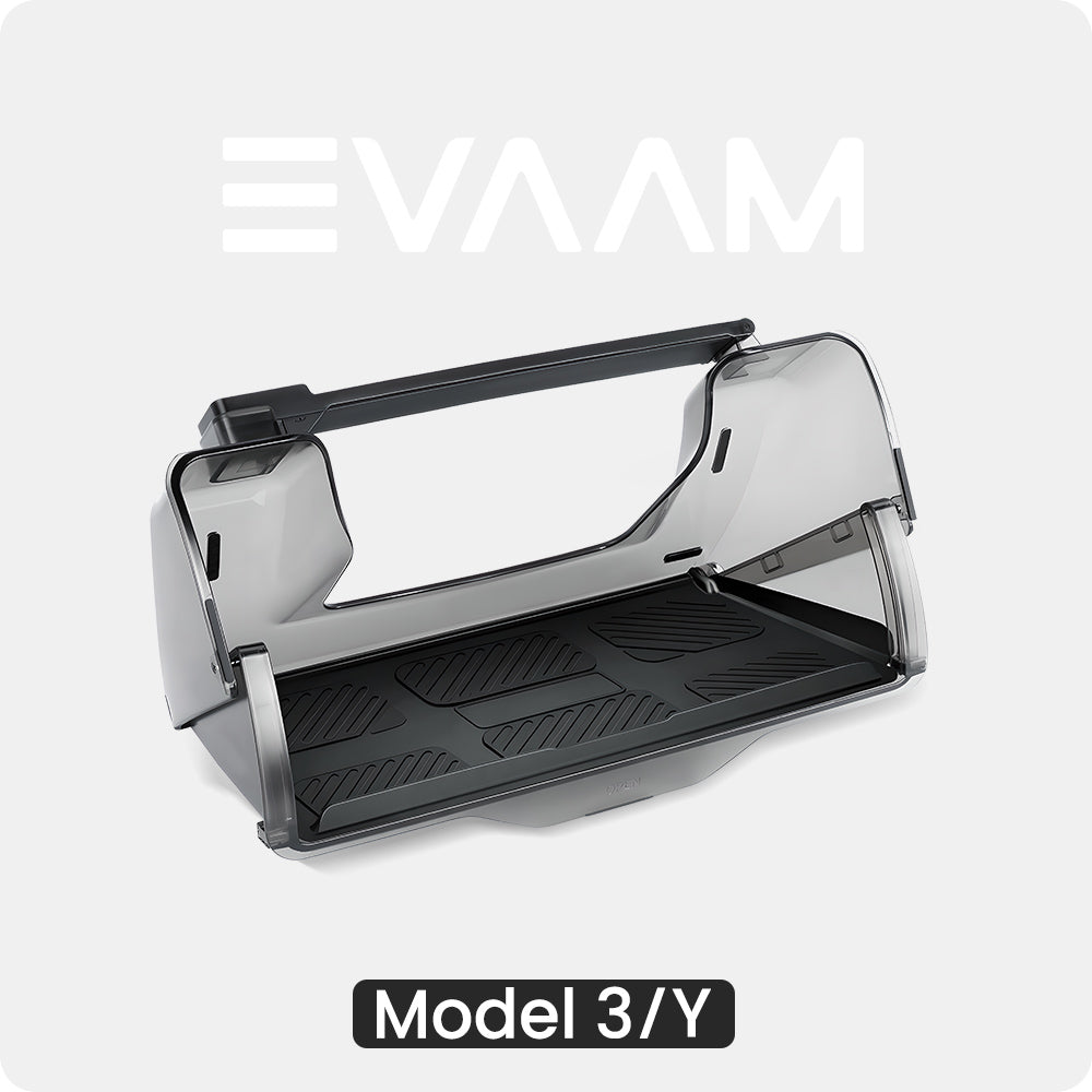 EVAAM® Hidden Foldable Under Screen Storage for Tesla Model Y & Model 3